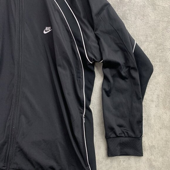 Nike Track Jacket Men Size 3XL Gray Label Full Zip Y2K Black Athletic Workout - Picture 4 of 11